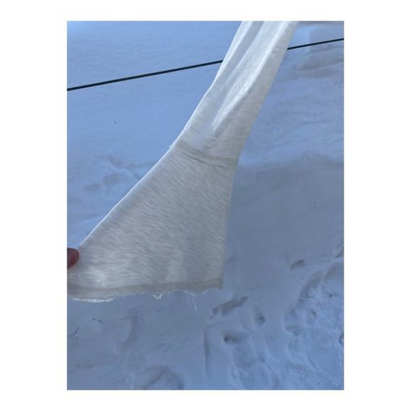 Free People Cecilia Tee Evening Cream XS NWT Bell Sleeves Sheer Fitted Crew - Picture 8 of 15